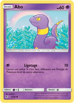 Carte Pokémon Commune Abo 25/68 de la série Destinées Occultes