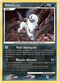 Carte Pokémon Rare Absol 21/132 de la série Merveilles Secrètes