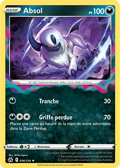 Carte Pokémon Absol 076/159 de la série Zénith Suprême en vente au meilleur prix