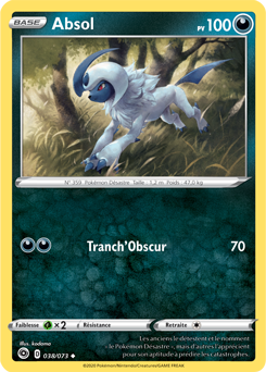 Carte Pokémon Absol 038/073 de la série La Voie du Maître en vente au meilleur prix