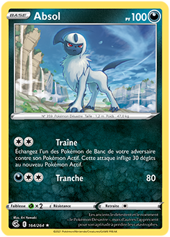 Carte Pokémon Absol 164/264 de la série Poing de Fusion en vente au meilleur prix