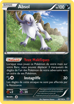 Carte Pokémon Absol 40/108 de la série Ciel Rugissant en vente au meilleur prix