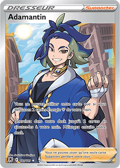 Carte Pokémon Dresseur Full Art Adamantin 181/189 de la série Astres Radieux