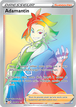 Carte Pokémon Rainbow Dresseur Adamantin 199/189 de la série Astres Radieux
