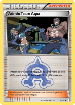 Carte Pokémon Admin Team Aqua 25/34 de la série Double Danger en vente au meilleur prix