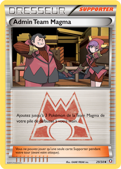 Carte Pokémon Admin Team Magma 29/34 de la série Double Danger en vente au meilleur prix