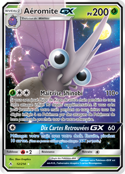 Carte Pokémon Aéromite GX 12/214 de la série Alliance Infallible en vente au meilleur prix