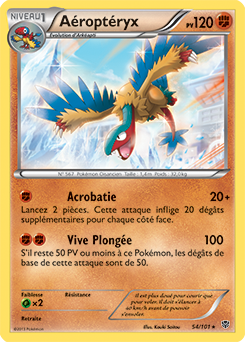 Carte Pokémon Aéroptéryx 54/101 de la série Explosion Plasma en vente au meilleur prix