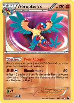 Carte Pokémon Aéroptéryx 110/108 de la série Explorateurs Obscurs en vente au meilleur prix