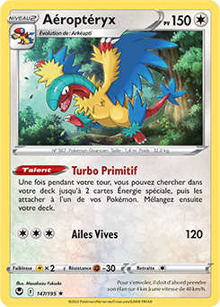 Carte Pokémon Aéroptéryx 147/195 de la série Tempête Argentée en vente au meilleur prix