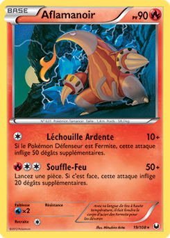 Carte Pokémon Aflamanoir 19/108 de la série Explorateurs Obscurs en vente au meilleur prix