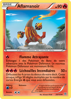 Carte Pokémon Aflamanoir 23/135 de la série Tempête Plasma en vente au meilleur prix