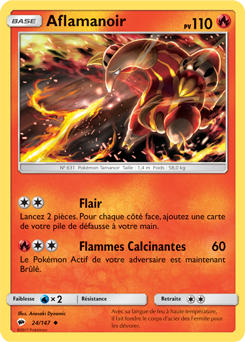 Carte Pokémon Aflamanoir 24/147 de la série Ombres Ardentes en vente au meilleur prix