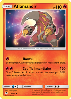 Carte Pokémon Aflamanoir 10/70 de la série Majesté des Dragons en vente au meilleur prix