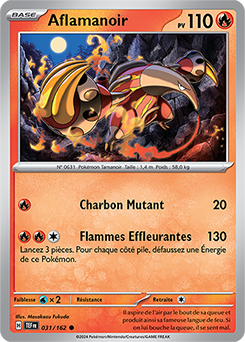 Carte Pokémon Aflamanoir 31/162 de la série Forces Temporelles en vente au meilleur prix