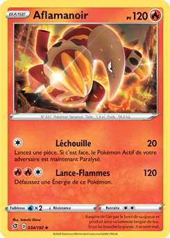 Carte Pokémon Aflamanoir 34/192 de la série Clash des Rebelles en vente au meilleur prix