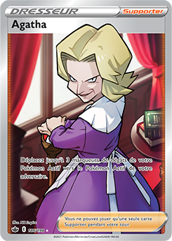 Carte Pokémon Agatha 186/198 de la série Règne de Glace en vente au meilleur prix