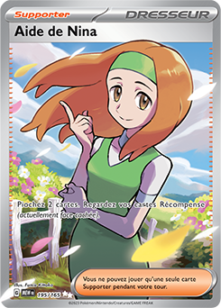 Carte Pokémon Aide de Nina 195/165 de la série 151 en vente au meilleur prix