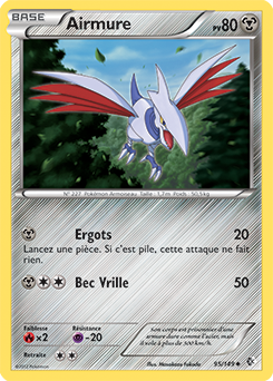 Carte Pokémon Peu commune Airmure 95/149 de la série Frantières Franchies