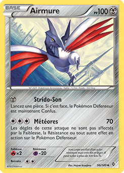 Carte Pokémon Peu commune Airmure 96/149 de la série Frantières Franchies