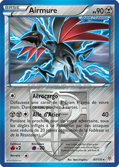 Carte Pokémon Airmure 87/135 de la série Tempête Plasma en vente au meilleur prix