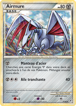 Carte Pokémon Rare Airmure 31/95 de la série Appel des Légendes