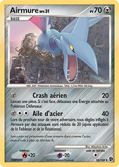 Carte Pokémon Peu commune Airmure 53/106 de la série Duels au Sommet