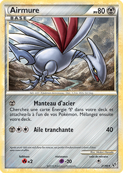 Carte Pokémon Rare Airmure 21/90 de la série Indomptable
