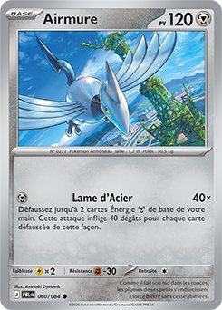 Carte Pokémon Airmure 60/84 de la série Nuit Noire en vente au meilleur prix
