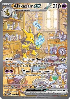 Carte Pokémon Alakazam ex 201/165 de la série 151 en vente au meilleur prix