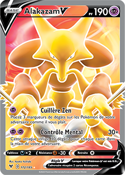 Carte Pokémon Alakazam V 172/185 de la série Voltage Éclatant en vente au meilleur prix