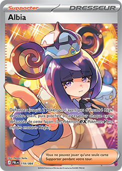 Carte Pokémon Illustration spéciale rare Albia 119/84 de la série Nuit Noire