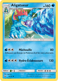 Carte Pokémon Peu commune Aligatueur 20/73 de la série Légendes Brillantes