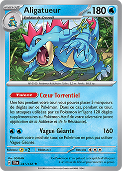 Carte Pokémon Aligatueur 41/162 de la série Forces Temporelles en vente au meilleur prix