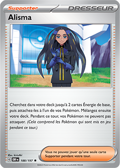Carte Pokémon Rare Alisma 188/197 de la série Flammes Obsidiennes