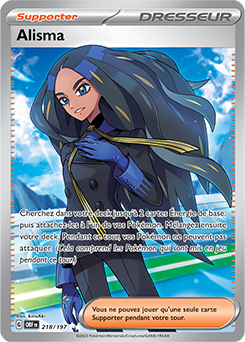 Carte Pokémon Ultra rare Alisma 218/197 de la série Flammes Obsidiennes