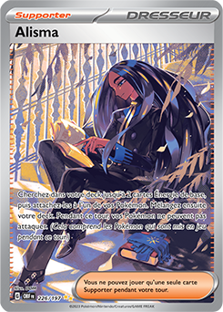 Carte Pokémon Illustration spéciale rare Alisma 226/197 de la série Flammes Obsidiennes