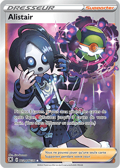 Carte Pokémon Dresseur Full Art Alistair TG24/TG30 de la série Astres Radieux