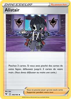 Carte Pokémon Peu commune Alistair 146/185 de la série Voltage Éclatant