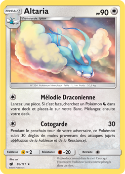 Carte Pokémon Altaria 80/111 de la série Invasion Carmin en vente au meilleur prix