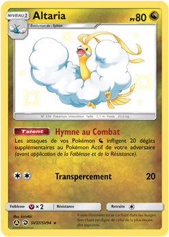 Carte Pokémon Altaria SV37/SV94 de la série Destinées Occultes en vente au meilleur prix