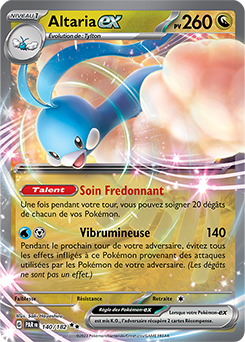 Carte Pokémon Altaria ex 140/182 de la série Faille Paradoxe en vente au meilleur prix