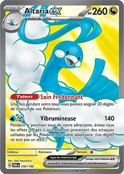 Carte Pokémon Altaria ex 232/182 de la série Faille Paradoxe en vente au meilleur prix