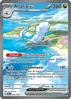 Carte Pokémon Illustration spéciale rare Altaria ex 253/182 de la série Faille Paradoxe