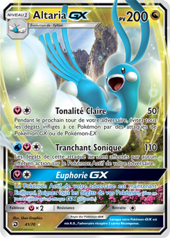 Carte Pokémon Altaria GX 41/70 de la série Majesté des Dragons en vente au meilleur prix