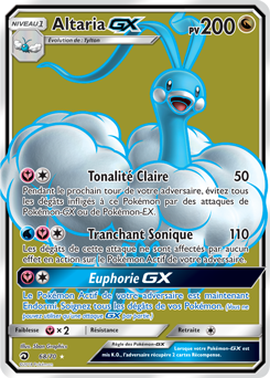 Carte Pokémon Altaria GX 68/70 de la série Majesté des Dragons en vente au meilleur prix