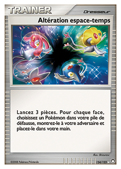 Carte Pokémon Holographique Secrète Altération espace-temps 124/123 de la série Trésors Mystérieux