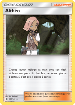 Carte Pokémon Althéo 121/149 de la série Soleil & Lune en vente au meilleur prix