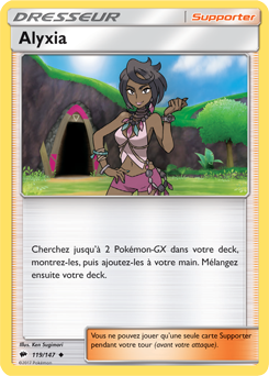Carte Pokémon Peu commune Alyxia 119/147 de la série Ombres Ardentes