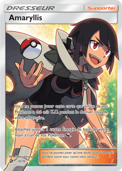 Carte Pokémon Dresseur Full Art Amaryllis 70/70 de la série Majesté des Dragons